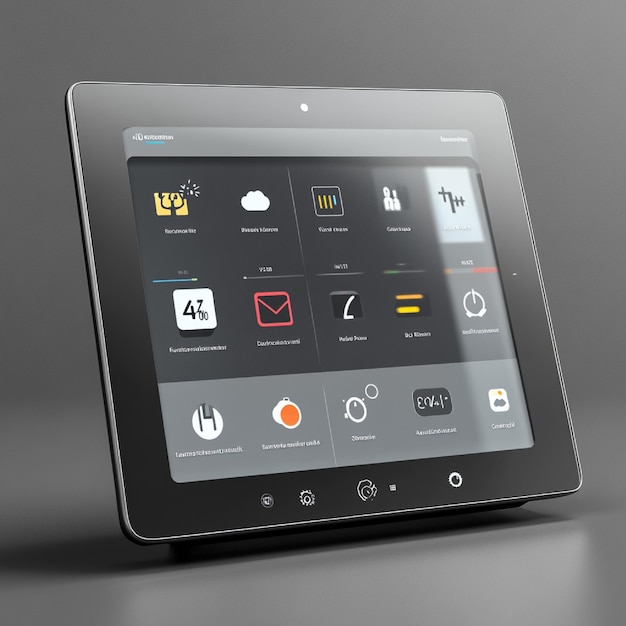 Smart home control panel with various device management options