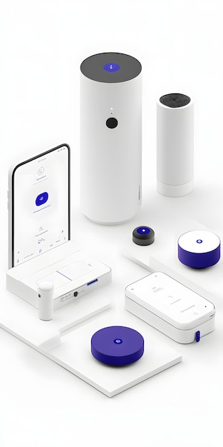 Photo smart home devices connected to mobile application system