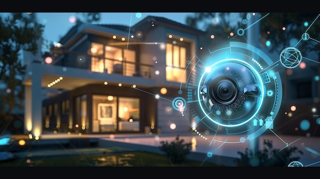 Photo smart home security with interconnected cameras