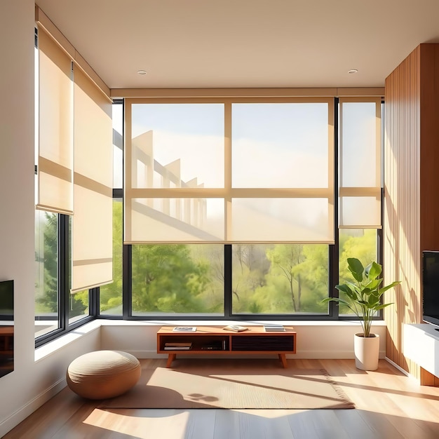 Photo smart home window solutions with automated blinds