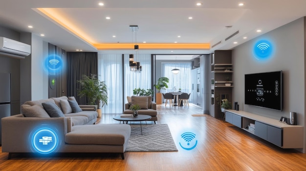 Smart Home with AIPowered Smart Appliances Homes featuring appliances managed by AI for optimal use