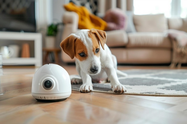 A smart pet camera allowing owners to check on the generative ai