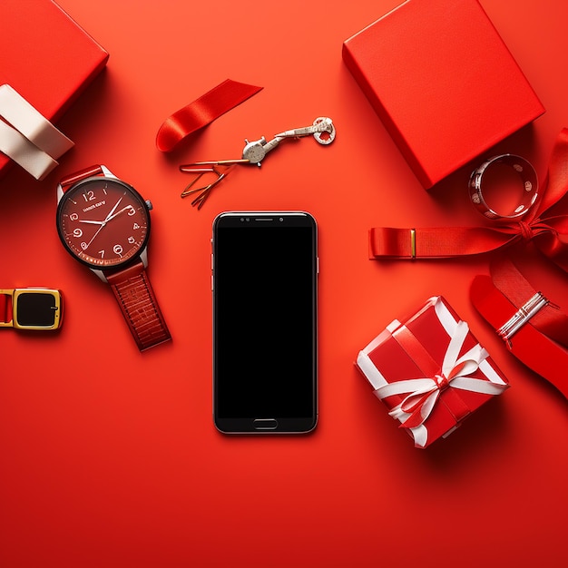 Smart phone with gift box and accessories