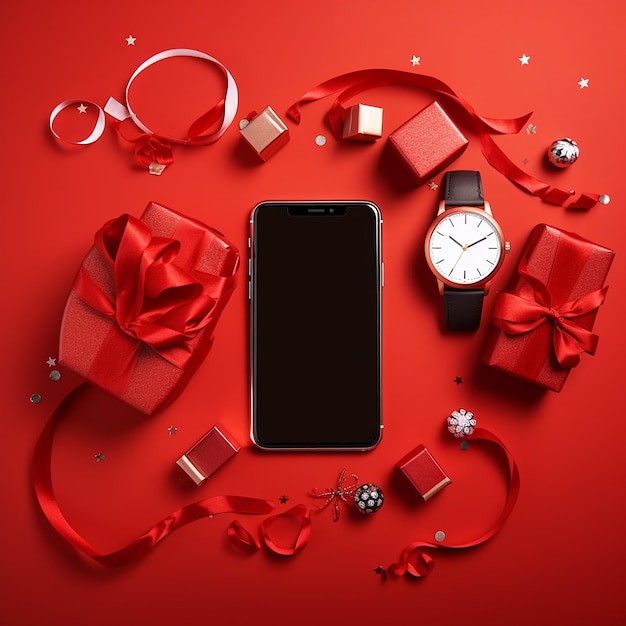 Smart phone with gift box and accessories