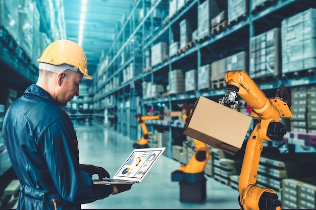 Smart robot arm systems for innovative warehouse and factory digital technology