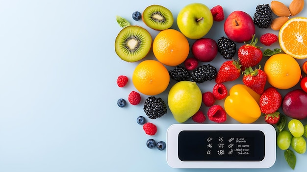 Photo smart scale that provides detailed nutritional information as food is weighed