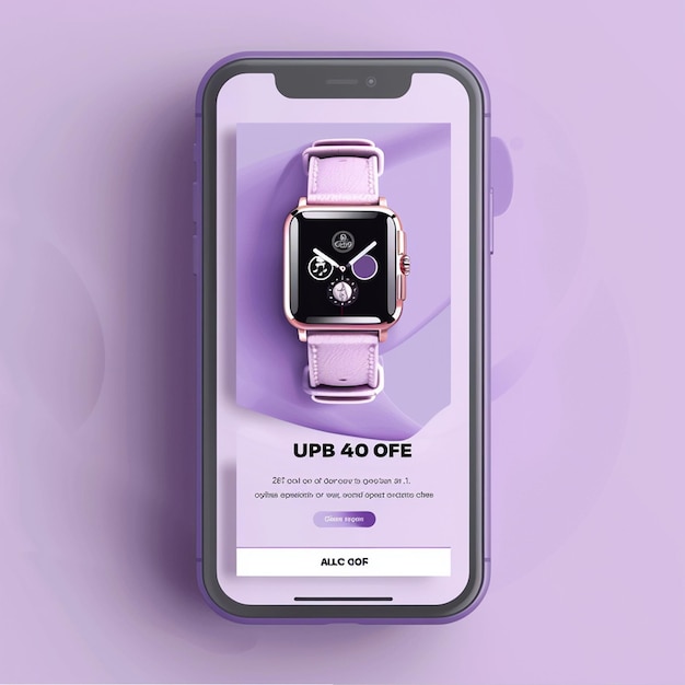 Photo a smart watch advertises a watch with a watch on it