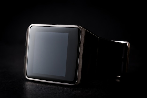 Smart watch on black