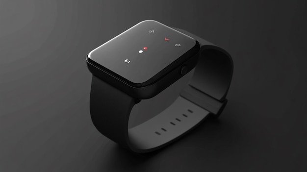 Photo a smart watch with a black band and a black band