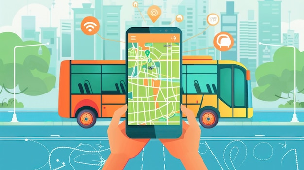 Photo smartphone app for bus tracking