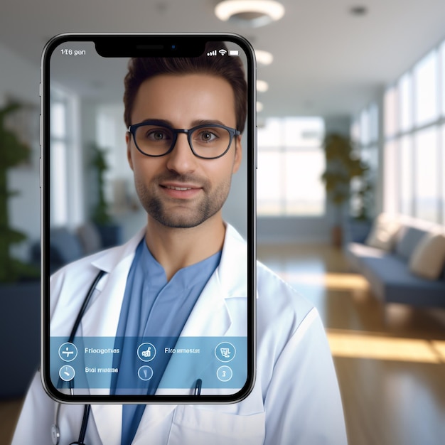 Smartphone Doctor AIPowered Healthcare App Generative AI