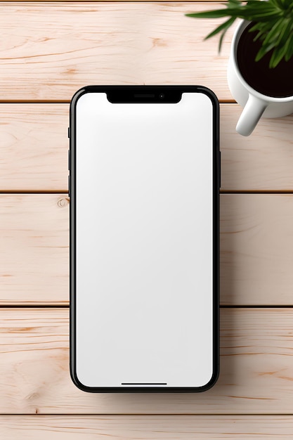 Smartphone mockup with blank screen for portfolios