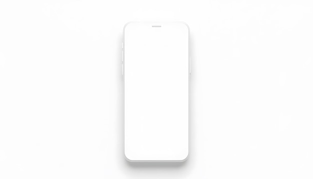 Photo smartphone screen on white background mock up phone modern screen design mock up isolated on gray