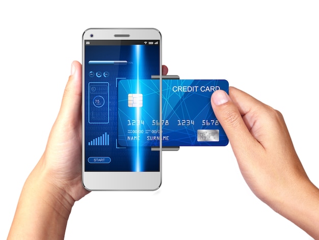 Smartphone with payments from credit card