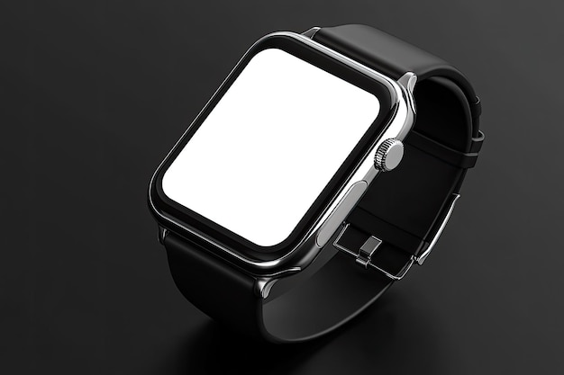 Photo smartwatch on black background mock up design