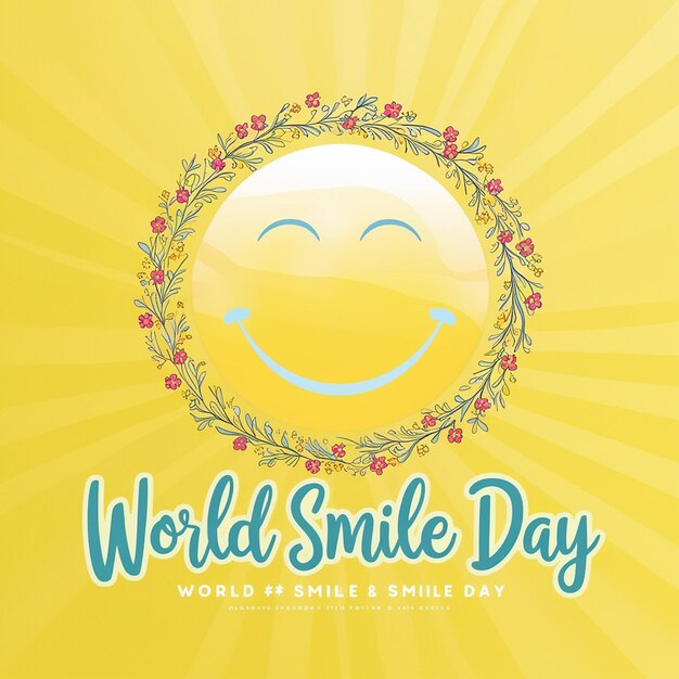 Smile emoji with yellow background 3d rendering