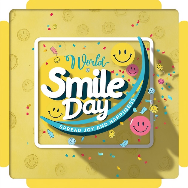 Smile emoji with yellow background 3d rendering