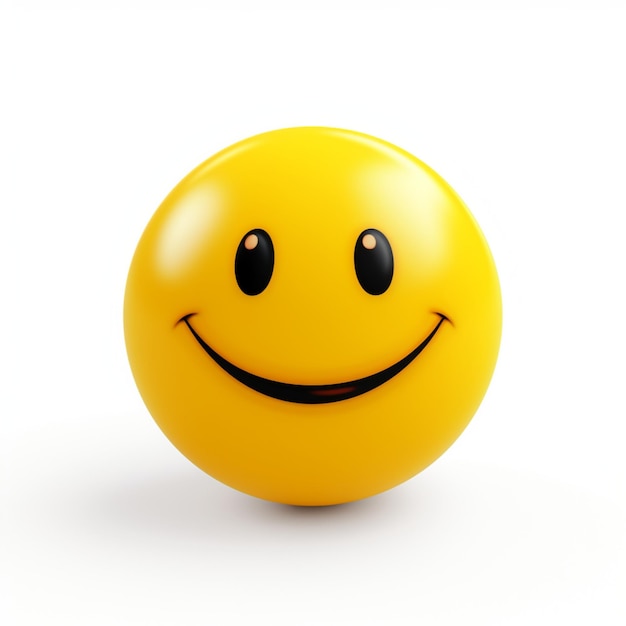 Smile face emoji isolated on white background