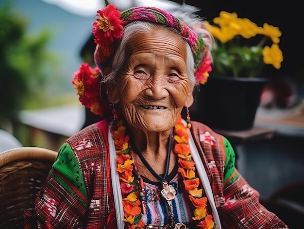 A smile on the face of a old woman is heartening