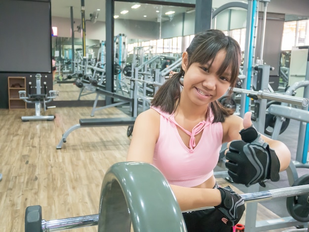 Smile and relax in the gym