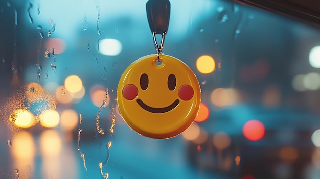 Smiley Air Freshener Capturing Joyful Moments in the Car