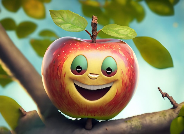 A Smiley Apple in A Tree World Smile Day