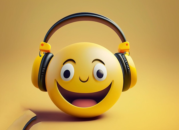 A Smiley Emoji With A Heat Phone On A Yellow Background World Smile Day