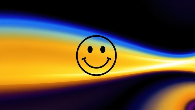 Photo smiley face on a colorful abstract background