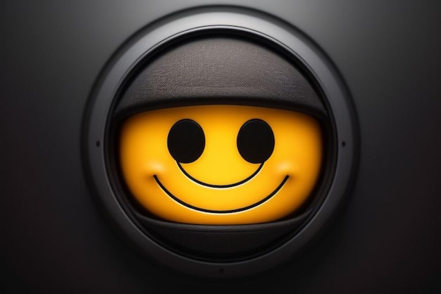 Smiley face emoji icon vector Yellow smiling symbol Smile sign