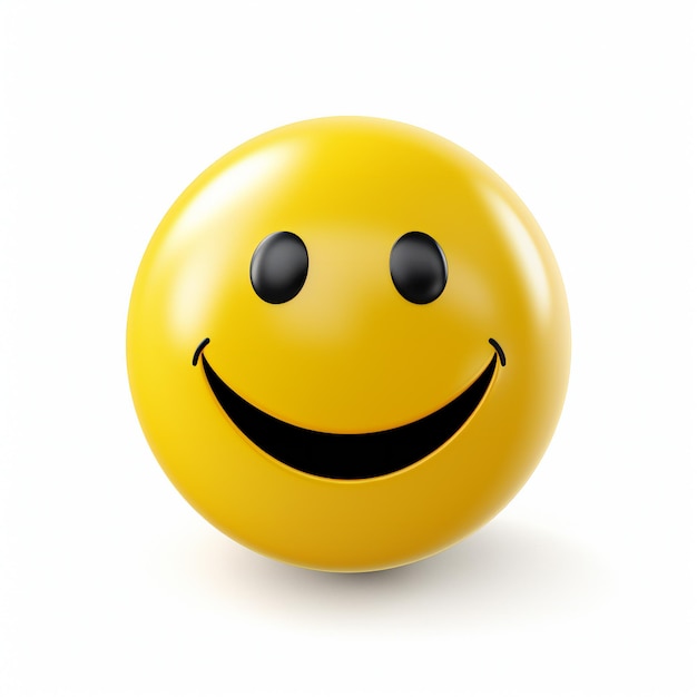 Smiley face isolated on white background