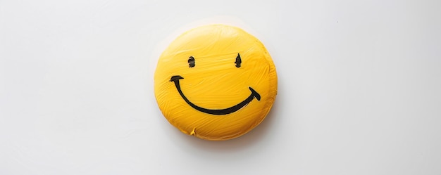 Photo smiley face on white background