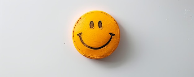 Photo smiley face on white background