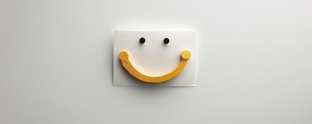 Photo smiley face on white background