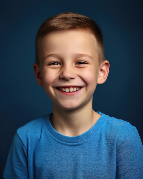 Smiley little boy with isolated background