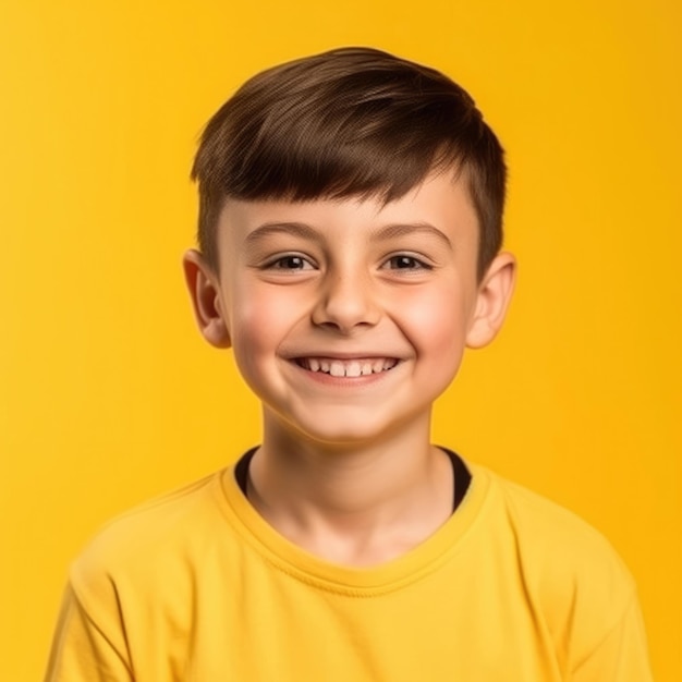 Smiley little boy with isolated background