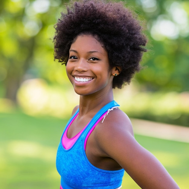 a smiling black girl practice time image