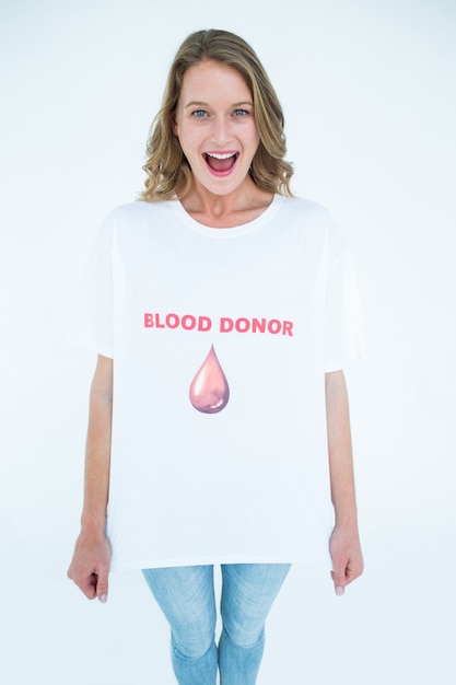 Smiling blood donor 