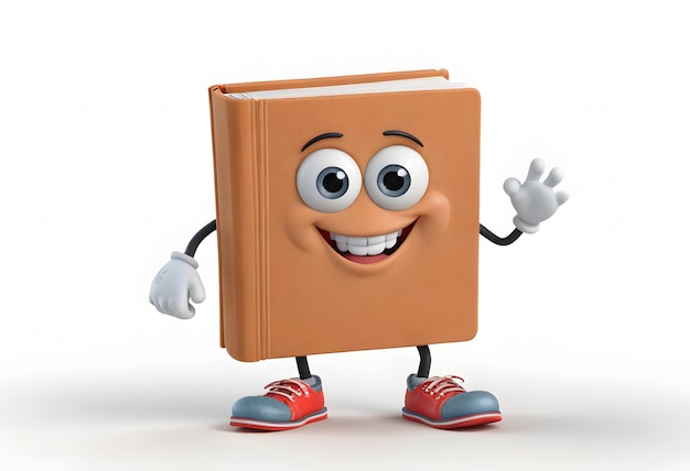 Photo smiling book character