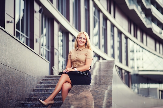 Smiling business woman