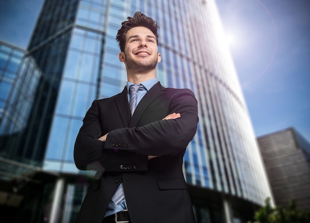 Smiling businessman portrait