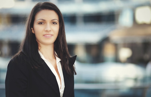 Smiling businesswoman