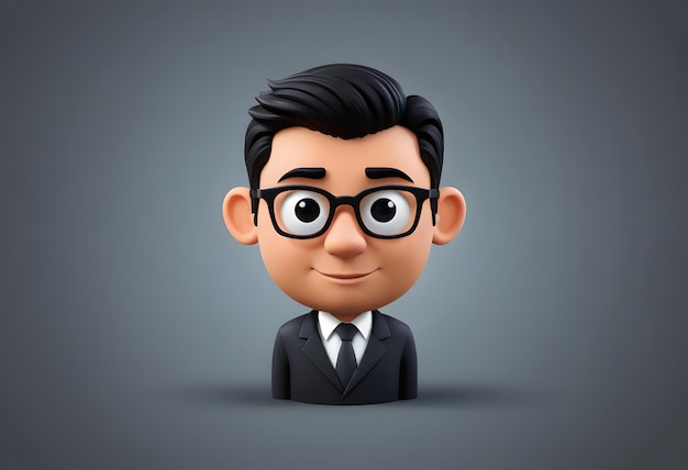 Smiling Cartoon Businessman