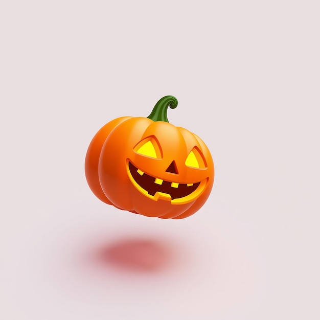 Photo a smiling carved pumpkin isolated on a white background