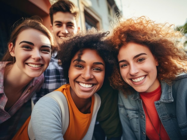 Smiling Classmates Friends