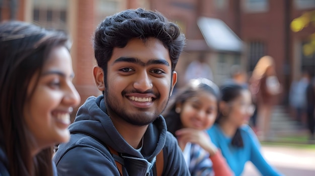 Photo smiling college student