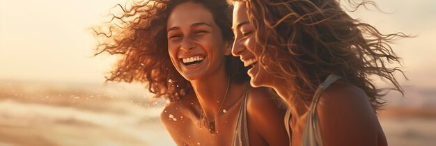 Photo smiling couple in a romantic moment on the beach