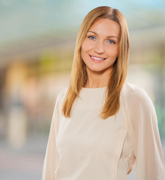 A smiling female