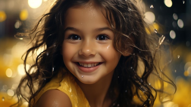 smiling girl smiling kidHD 8K wallpaper Stock Photographic Image