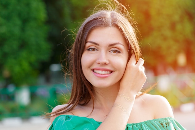 Smiling happy woman