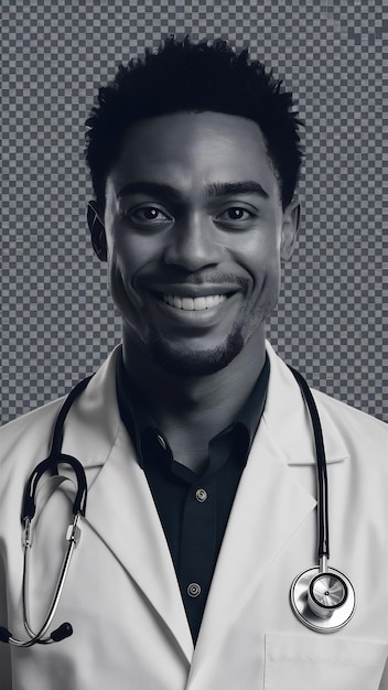 Photo smiling male doctor portrait isolate on transparency background png